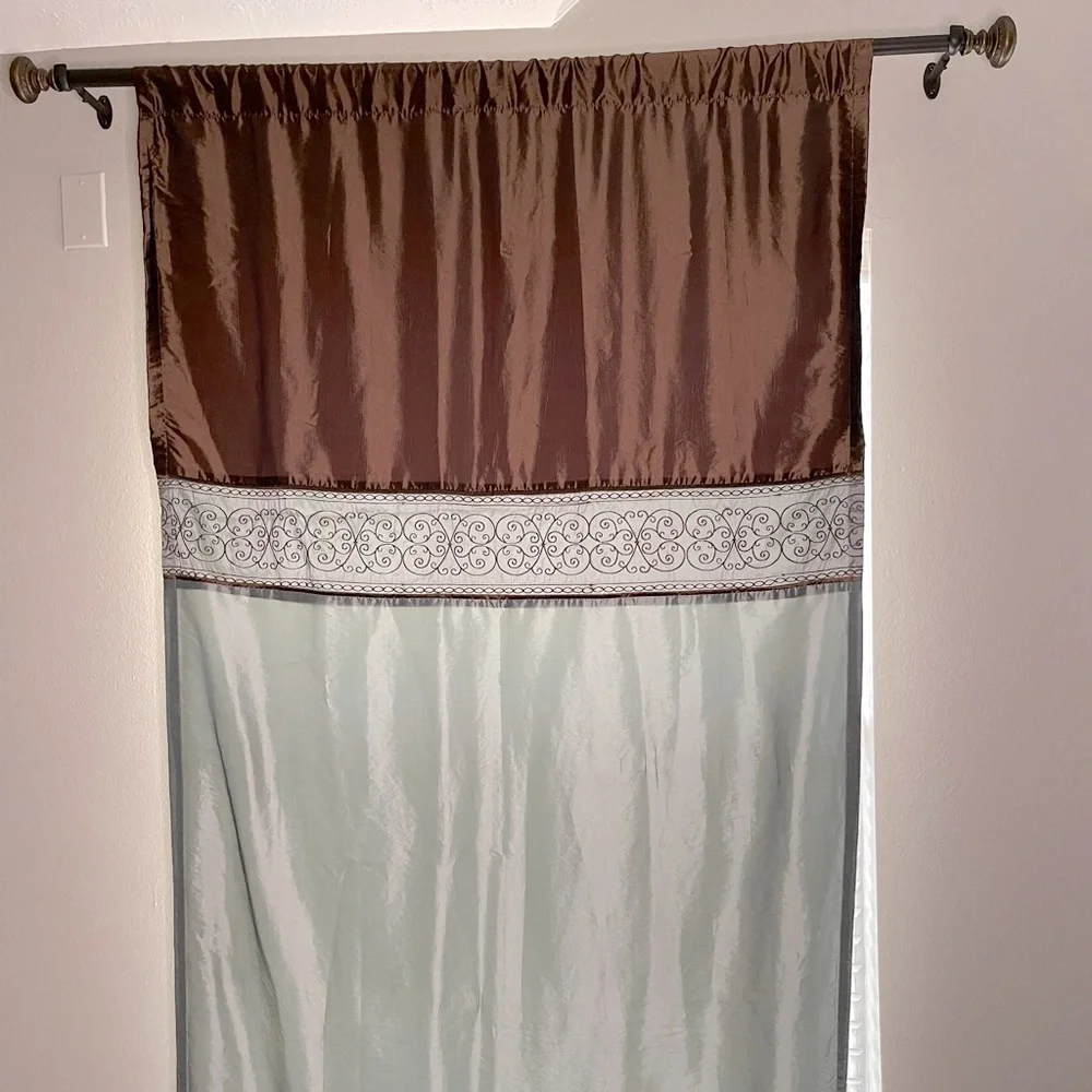 108” Curtains | Blue & Brown | JCP Home Collection